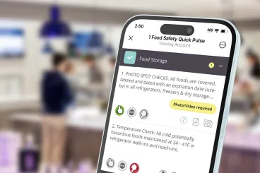 food safety app on a mobile phone